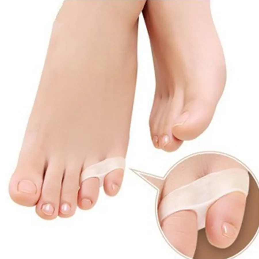

2pcs silicone gel Small toe overlap foot feet finger pain relief seperate separator pedicure care tool