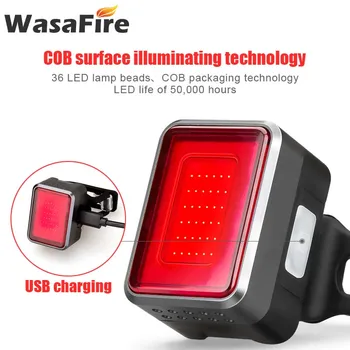 

Bicycle Rear Light Cycling Automatic Brake Induction Taillight MTB USB Charge Breathable LED Flashlight Bike Safety Lamp