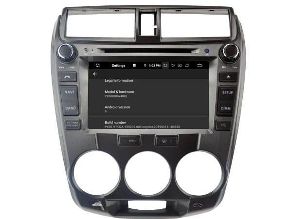 Discount OTOJETA Car GPS Android 9.0 Radio FOR HONDA CITY 2008-2012 Navigation integrated stereo Capacitive screen Support Mirror Link 5