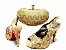 2017 New Arrival Free Shipping By DHL Italian Shoes With Matching Bags Set New Designs lady