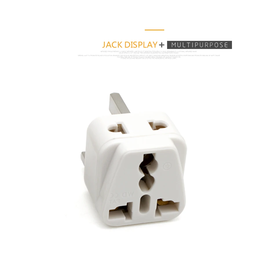 Universal AU EU US to UK 3 Pin UK AC Power Socket Plug Travel Wall Charger Outlet Adapter Converter 2 Device Charging Phone (8)