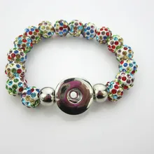 Ручной работы цветовой гаммы горный хрусталь 10 мм бусины оснастки браслет