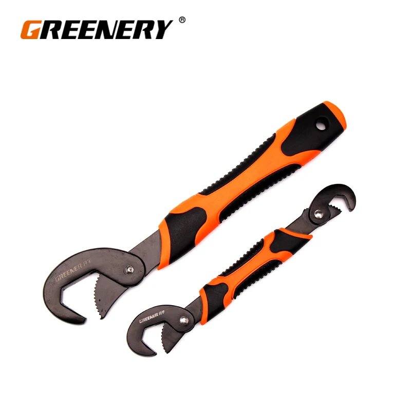 

Greenery Multi-Function 2pcs Universal Wrench Adjustable Grip Wrench set 9-32mm ratchet wrench Spanner hand tools