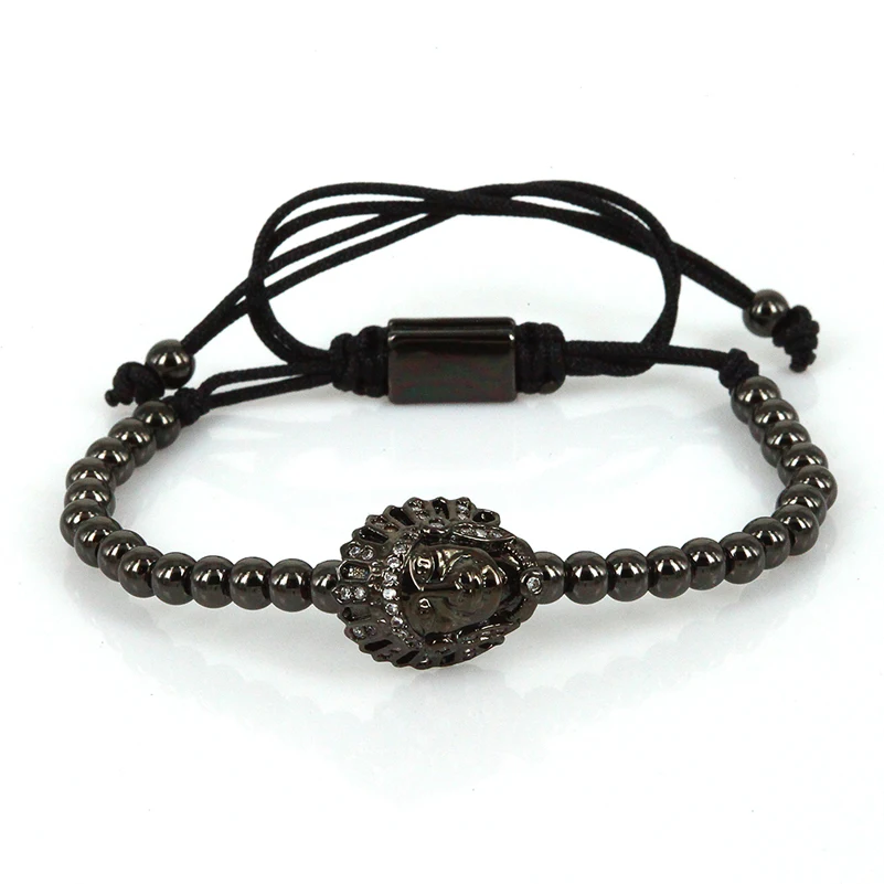 

Classic Indigenous People Macrame Men Bracelet Charm Braiding Macrame Bracelet with Native People Connector for Jewelry ZZB-23