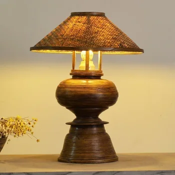 

bamboo Table Lamps luces led decoracion bedroom lamp southeast exit lamp Thai spa designer desk lamp LU823417