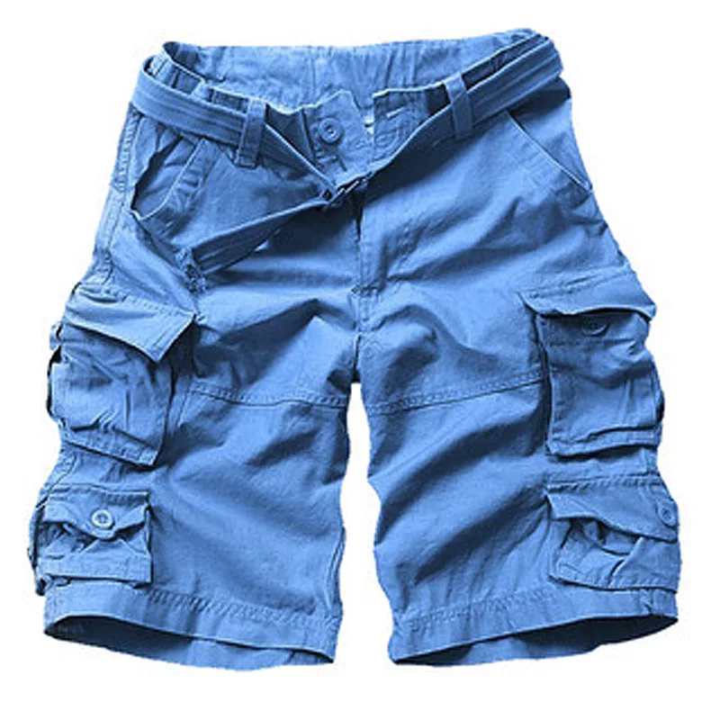 2020 Summer Fashion Military Cargo Shorts Men High Quality Cotton Casual Mens Shorts Multi-pocket ( Free Belt ) casual shorts for men Casual Shorts