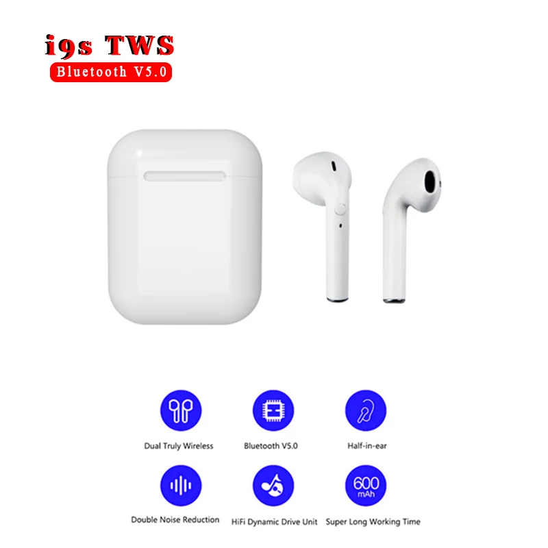 

i9 i9s earphone TWS Wireless 5.0 Bluetooth Earbuds Wireless Headsets earphone For Andorid for iphone