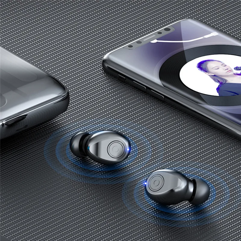 TWS беспроводные Bluetooth наушники 5 0 водонепроницаемые спортивная стереогарнитура с