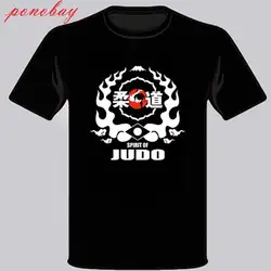 2019 крутая футболка Judo с логотипом * дух японского боевого искусства Мужская черная футболка Размер Unisex Футболка унисекс