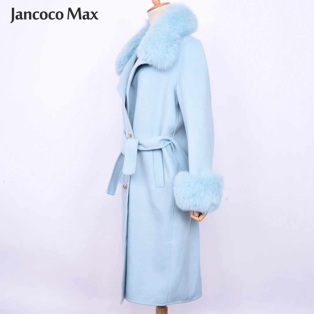 2019 Long Femmes Pink Cachemire Blue light Manteau Top De Naturelle Mode Renard Qualité Fourrure hot Beige Nouveautés Manteaux Réel S7519 Survêtement vIr7vU