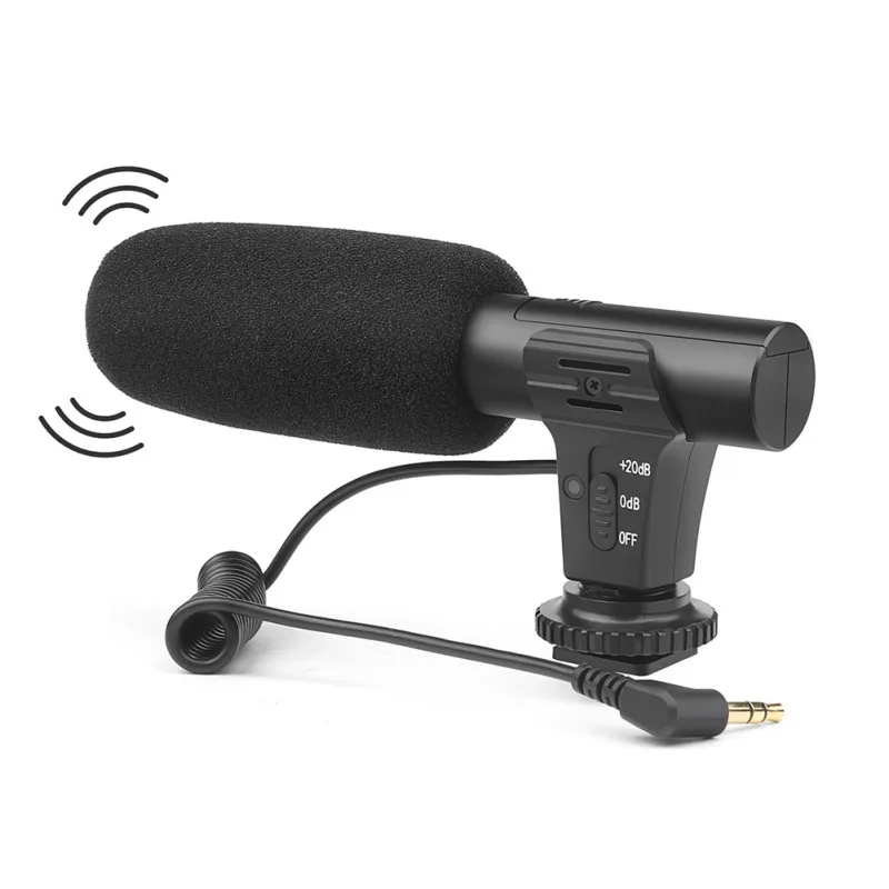 MIC-05 3,5 мм микрофон камера стерео микрофон для VLOG камеры интервью новости Запись микрофон