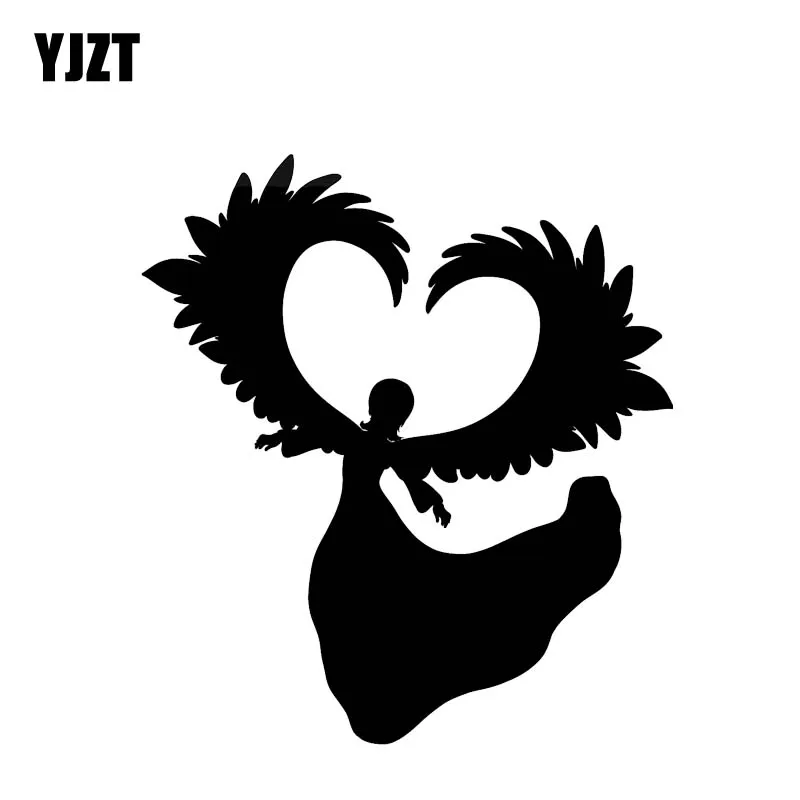 YJZT 12 4*13 7 см силуэт наклейка милый ангел Применение крылья сделать HeartsCool дизайн!