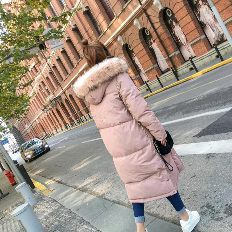 AYUNSUE chaquetas invierno mujer хлопок Мягкий длинное пальто женские теплые Большой искусственного меха стеганая куртка Для женщин верхняя одежда LX1241