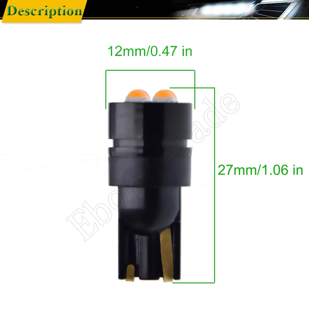 2 шт. T10 светодиодный автомобильный светильник s 4 SMD 3030 габаритного фонаря W5W 194 хвост Сторона Клин для лампы Парковка купол светильник белый желтый красный Авто Стайлинг 12V