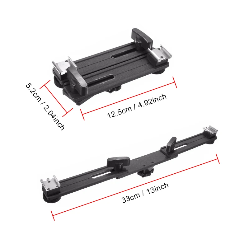 1" 33 см двойной скоростной светильник Двойной Горячий башмак Вспышка Скорость lite Монтажный кронштейн держатель для Canon Nikon Pentax Olympus Sigma Yongnuo