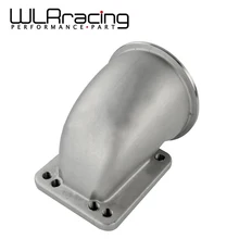 WLR RACING- 3.5" Vband 90 Degree Cast Turbo Elbow Adapter Flange 304 Stainless Steel For T3 T4 Turbocharger WLR-TEA35