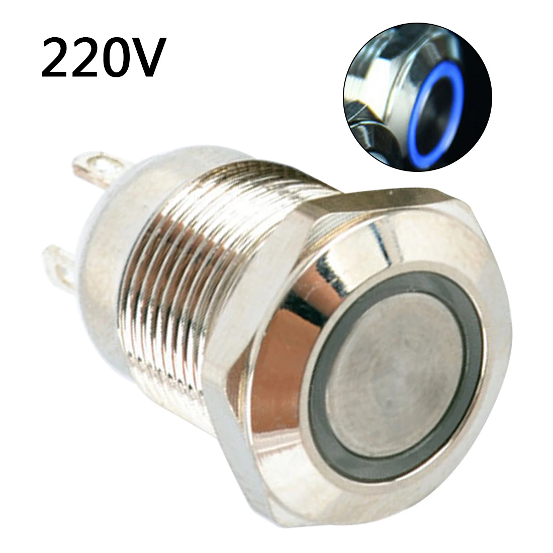 

12mm LED Light Waterproof Metal Push Button Switch Latching Fixation Momentary Auto Car Engine Start PC Power 3V 5V 12V 24V 220V