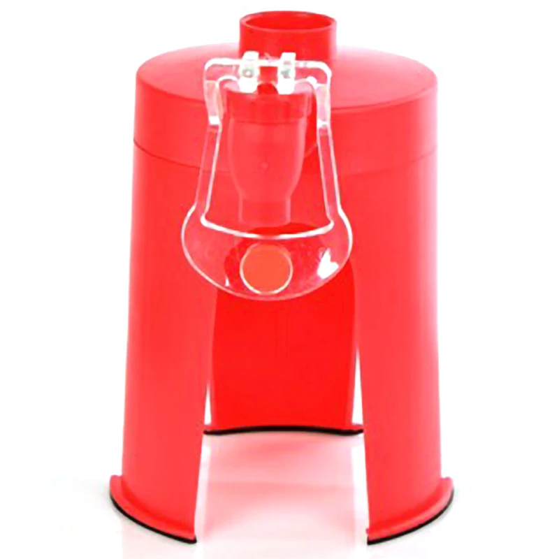 Лучший пластиковый мини ручной тип давления перевернутый питьевой фонтан Кокс Бутылка насос для воды питьевой воды диспенсер - Цвет: Red