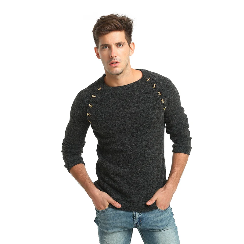 Мужские осенние шапочки, трикотажная рубашка в стиле пэчворк, качественный вязаный брендовый мужской свитер на пуговицах, мужские, Новое поступление, Повседневный пуловер 2XL