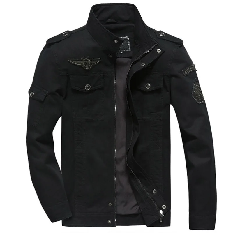 Aliexpress.com : Buy Spring Autumn Outdoor Mens Military Denim Jacket Jean Cotton Air Force One ...
