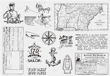 

CLEAR STAMP sailor DIY Scrapbook Card album paper craft silicon rubber roller transparent stamps 818