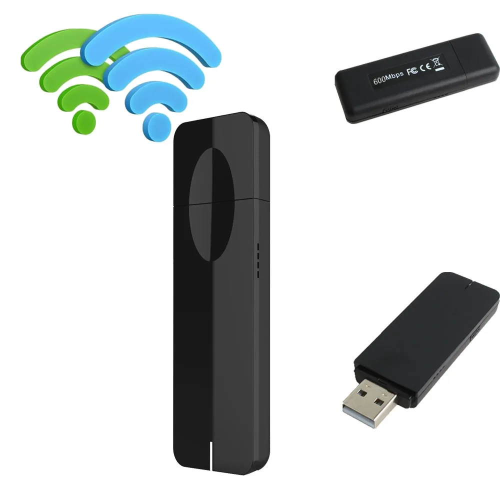  New 600Mbps Dual Band 2.4Ghz 5Ghz USB WiFi Dongle AC600 Wireless Network Adaptor Free Shipping 