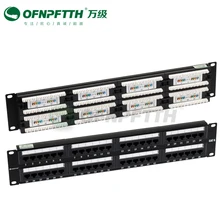 CAT6 патч-панель 48 ПОРТ UTP 2U 19 ''Стандарт с 50u Позолоченный Контакт