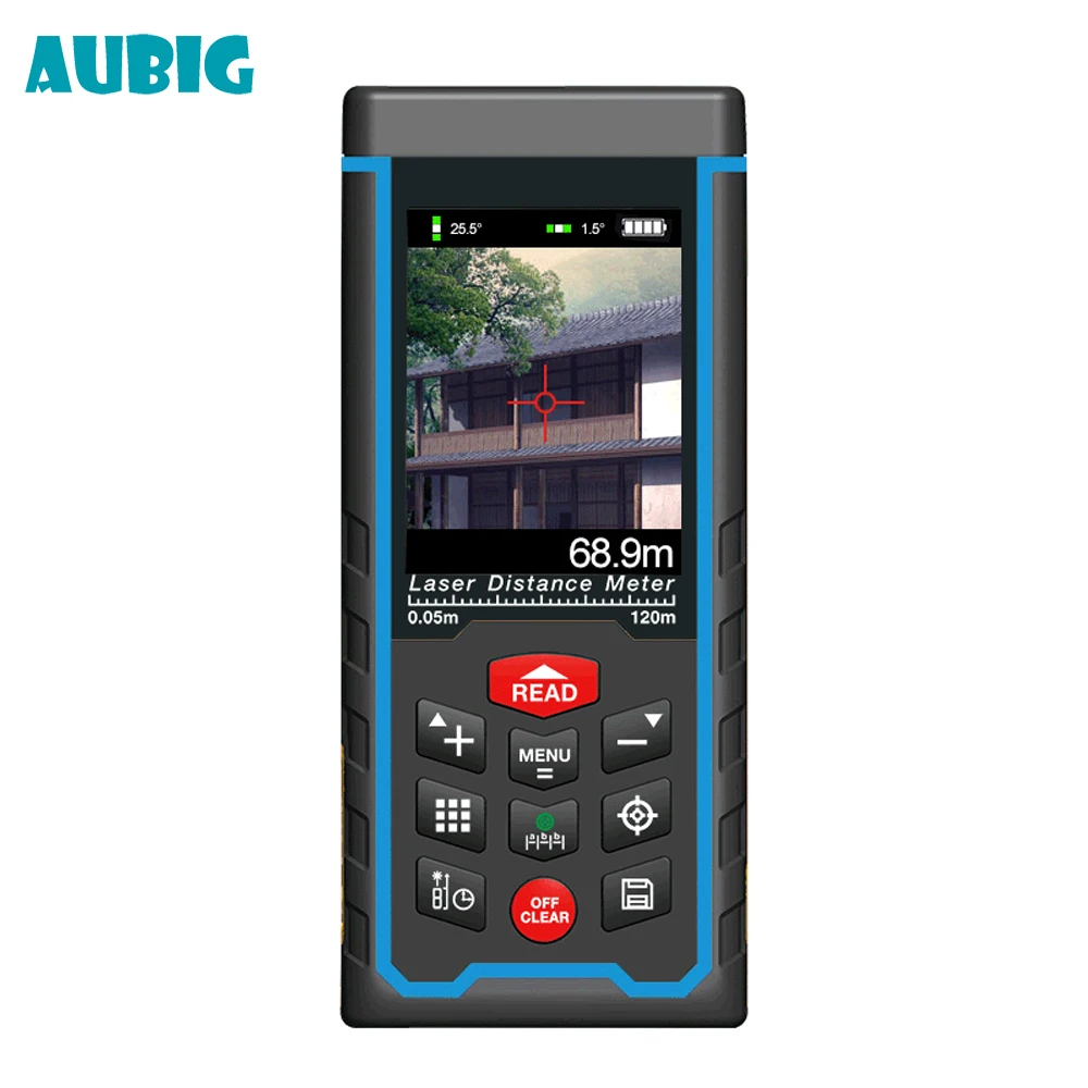 

Aubig Camera Tape USB Color Display Rechargeabele Laser Distance Mete Laser Rangefinder Range Finder 120M 100M 80M 70M 50M