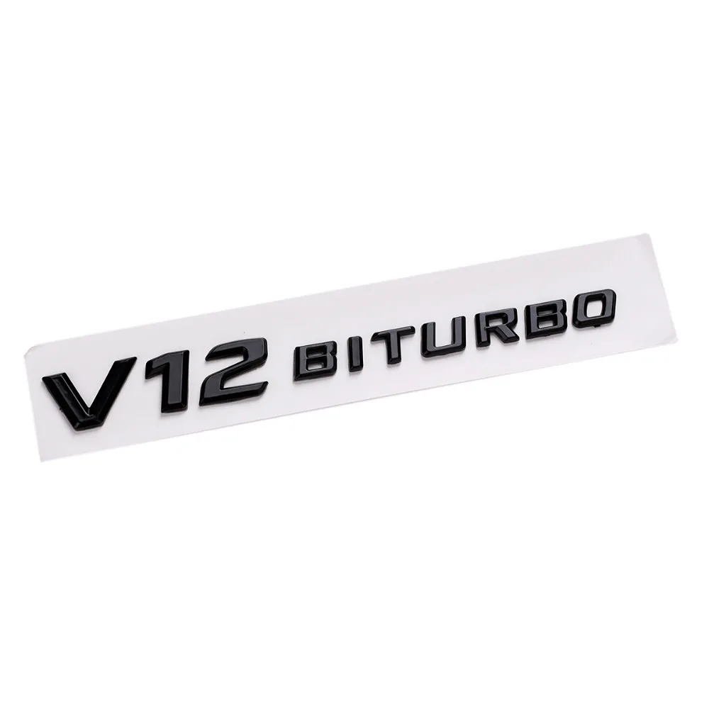 Yawlooc 3D Автомобильная Наклейка ABS V12 V8 BITURBO логотип эмблема значок задняя сторона автомобиля-Стайлинг наклейка для Benz AMG BMW VW Mazda Chevrolet