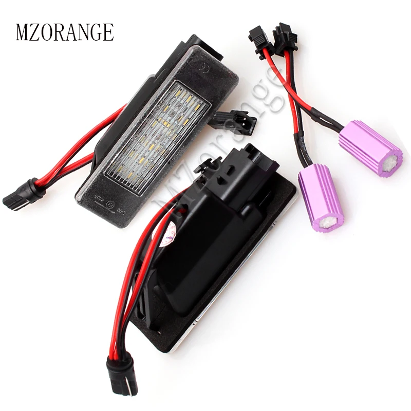 MZORANGE Car LED License Plate Light Number Plate font b Lamp b font For Nissan Qashqai