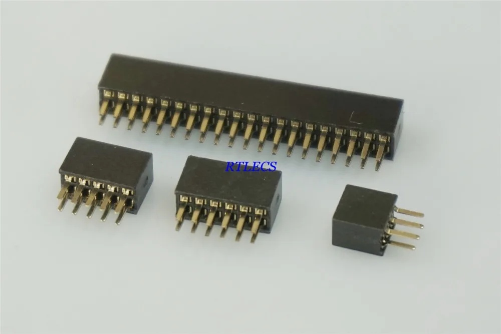 

5 pcs 1.27 mm Double Row PCB Female Header Socket 6 8 10 12 14 16 20 30 40 44 50 60 80 100 Pin Receptacle Through Holes PCB