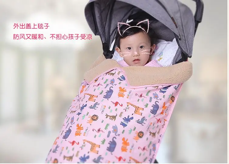 

Baby stroller windproof blanket rainproof warm thick blanket outdoor