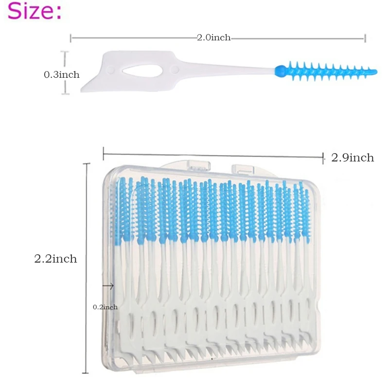 40 шт Pp десен межзубная щетка 0,7 мм зубная нить зубная щетка для чистки зубов рта зубочистки