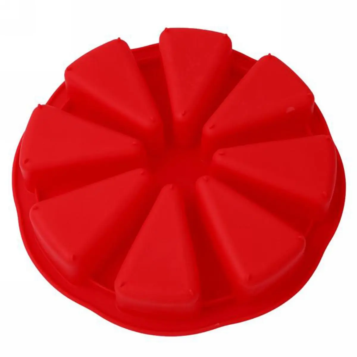 JX-LCLYL Silicone 8 Cavity Portion Cake Mold Slices Pastry Pizza Pan Tray Mould