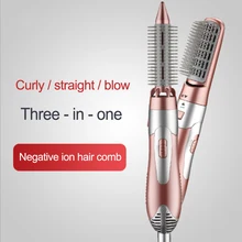 Отрицательный ионизация волос фен расческа для волос multi-function blow comb one hair style машина для сушки волос парикмахерские инструменты 220-240 в 1 шт