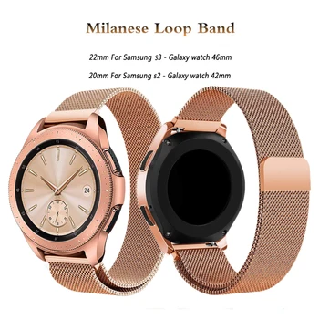 

Milannese loop Stainless Steel strap For Samsung Galaxy watch 46mm 42mm gear s3 frontier/classic s2 smart watch band accessories