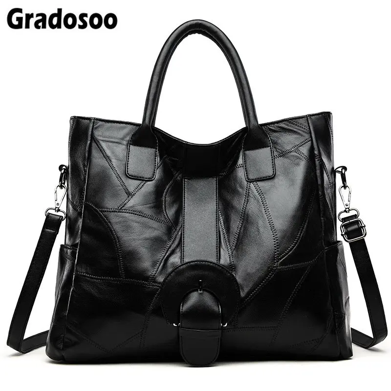 

Gradosoo Large Capacity Women Handbags Brand Designer Shoulder Bag Luxury Women Bags PU Leather Bag Female Tote Bags LBF439
