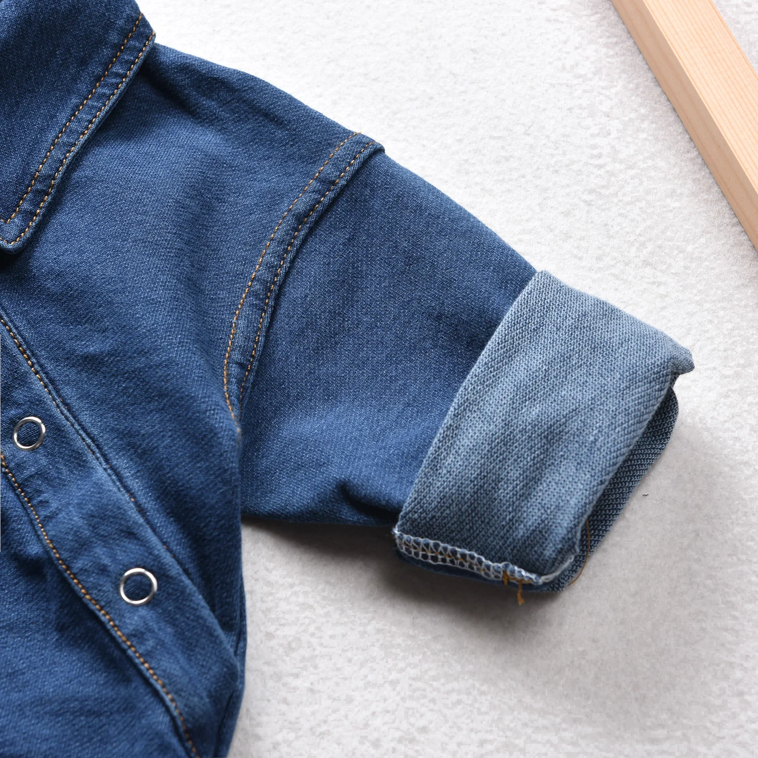 0-4Y Toddler Baby Girl Boys Denim Romper Long Sleeve Romper Jumpsuit Outfits Clothes