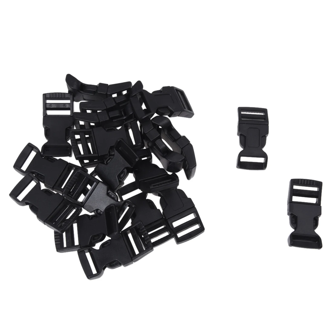 

20 pcs Curved Side Release Plastic Buckles for 15 mm Webbing Straps