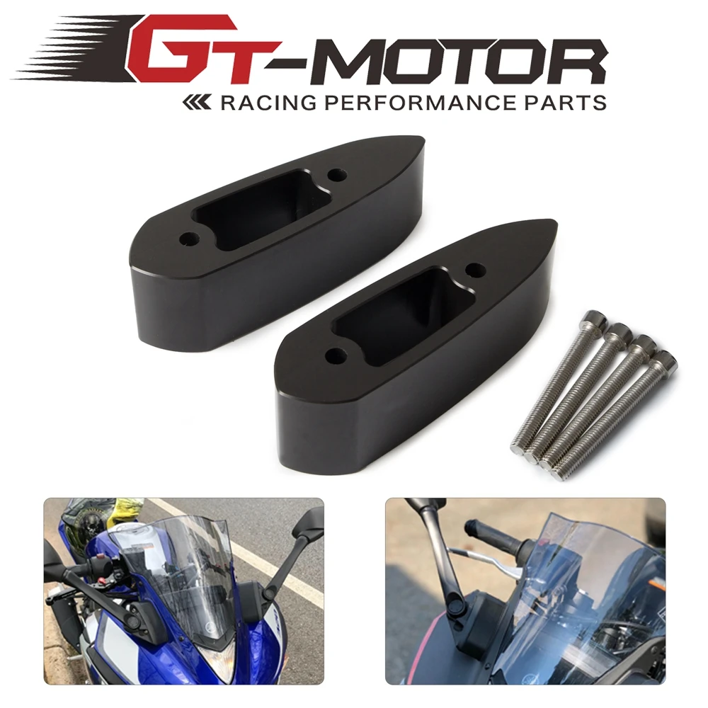 

Motorcycle Handlebar Mount Mirror Riser Extender Extensions Adaptor Kit For Yamaha YZF-R3 YZF-R25 YZF R3 R25 2014 2015 16-18