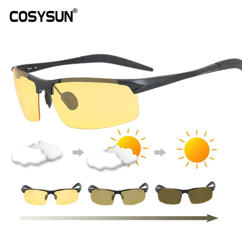 emocionante adiós Tercero Gafas de sol fotocromáticas para hombre, lentes de sol polarizadas de día y  noche para conductores, gafas de conducción de seguridad para todo tipo de  clima|De los hombres gafas de sol| -