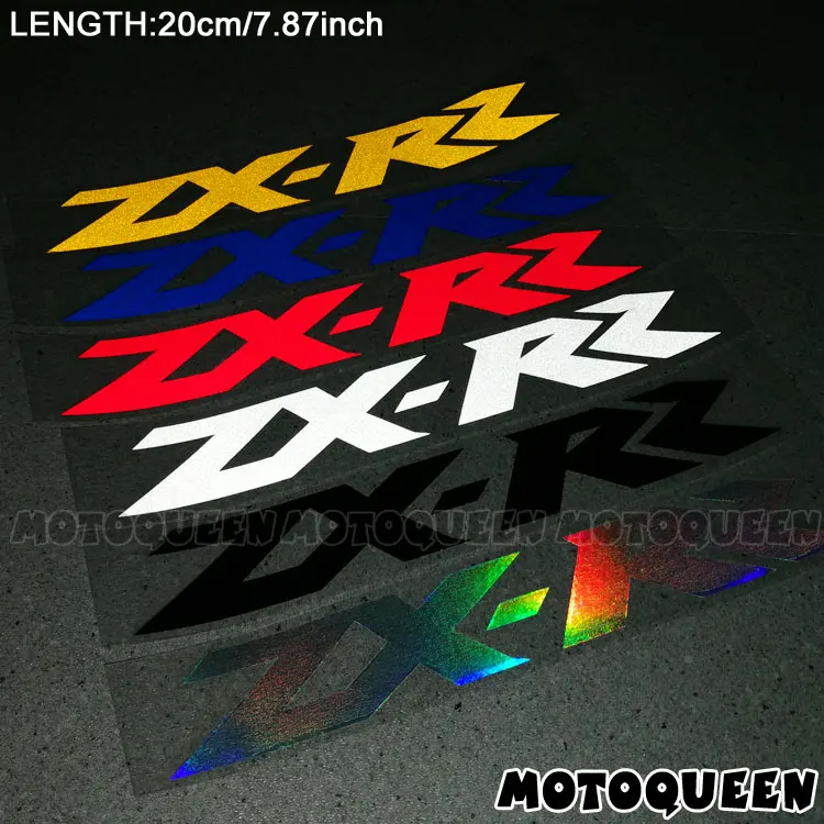 

2PCS Reflective Motorcycle Wheels Fairing Helmet Side Tank Pad Decoration Logo Label Stickers Decals For ZX-RR ZXRR