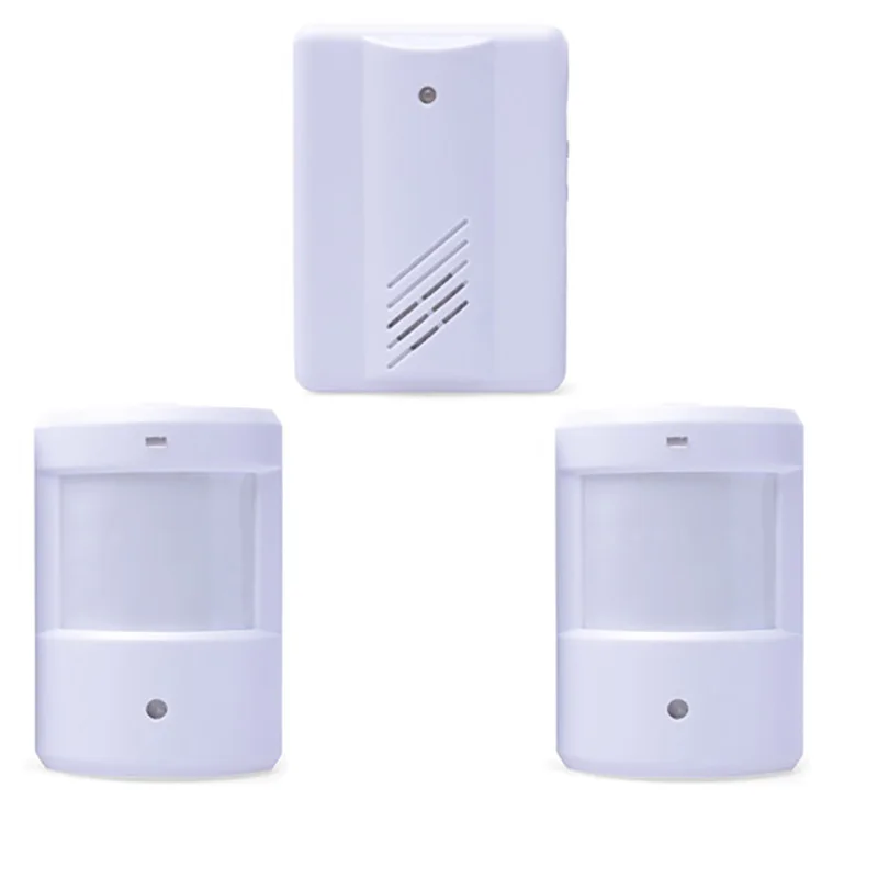 Meilleur Wireless infrarouge alarme Porte Cloche Allée Patrouille Garage Système Motion Sensor 2 émetteur avec 1 Récepteur