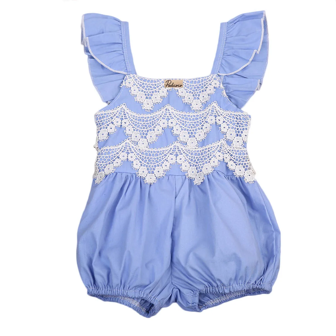0 24M Toddler Kids Baby Girls Infant Lace Sleeveless Cotton Romper Lace