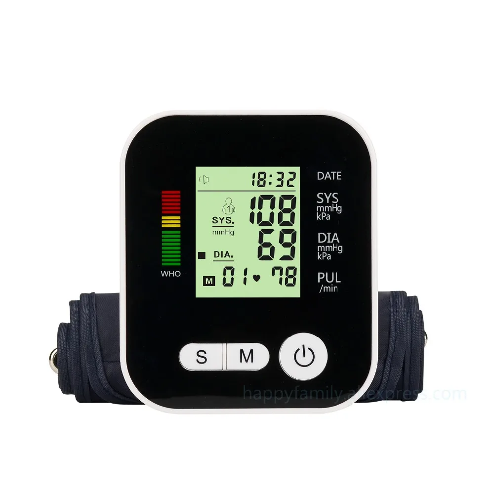 

Digital Upper Arm Blood Pressure Pulse Monitors tonometer Portable health care bp Blood Pressure Monitor meters sphygmomanometer