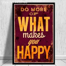 Tipografía motivacional HD citas de la vida clásico Vintage estampados retro Poster Hippie cuadros artísticos de pared lienzo pintura decoración del hogar