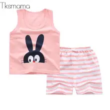 Летние комплекты одежды с короткими рукавами для маленьких девочек, розовые полосатые наряды принцессы, одежда для малышей