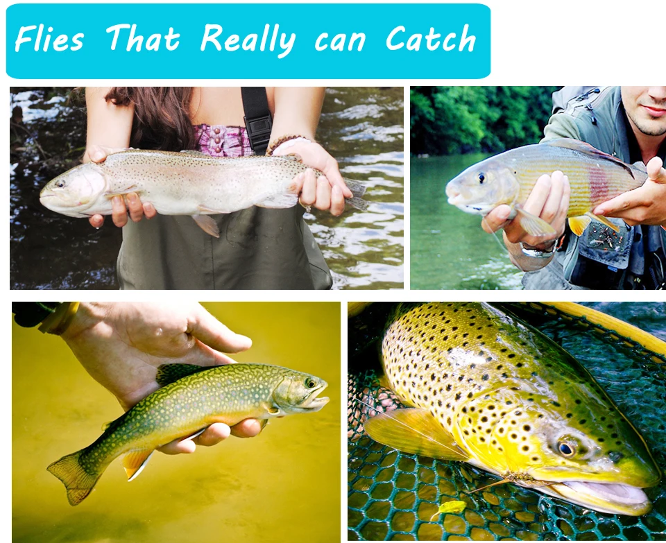 Isca de Pesca de Arco-íris com Voa Isca de Pesca Caixa Streamers Trutas Arco-íris Fly Box 20 Pçs - 4 10 Iscas artificiais