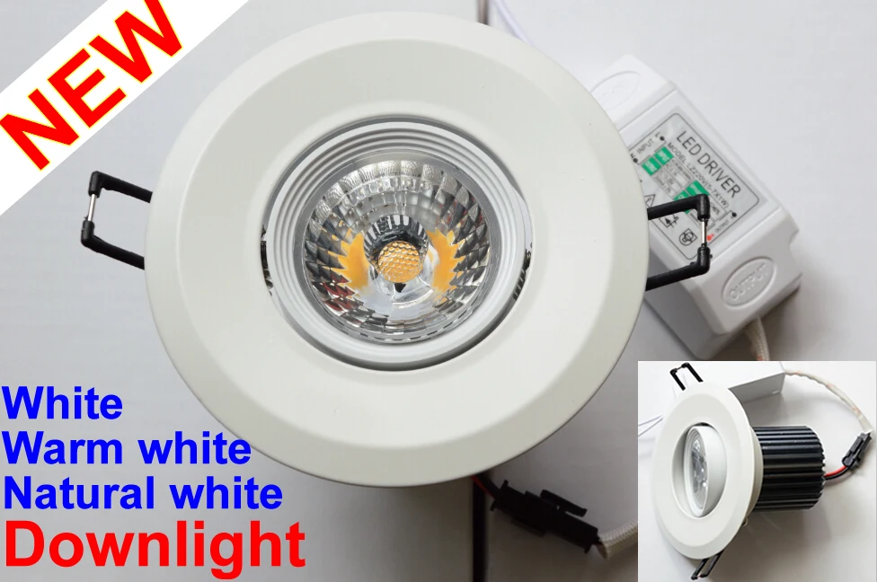 

New Spot led downlight 7W 9W 110LM/W 4000K AC85-265V,recessed light,cob led spot lights,plafond,warm white,natural white