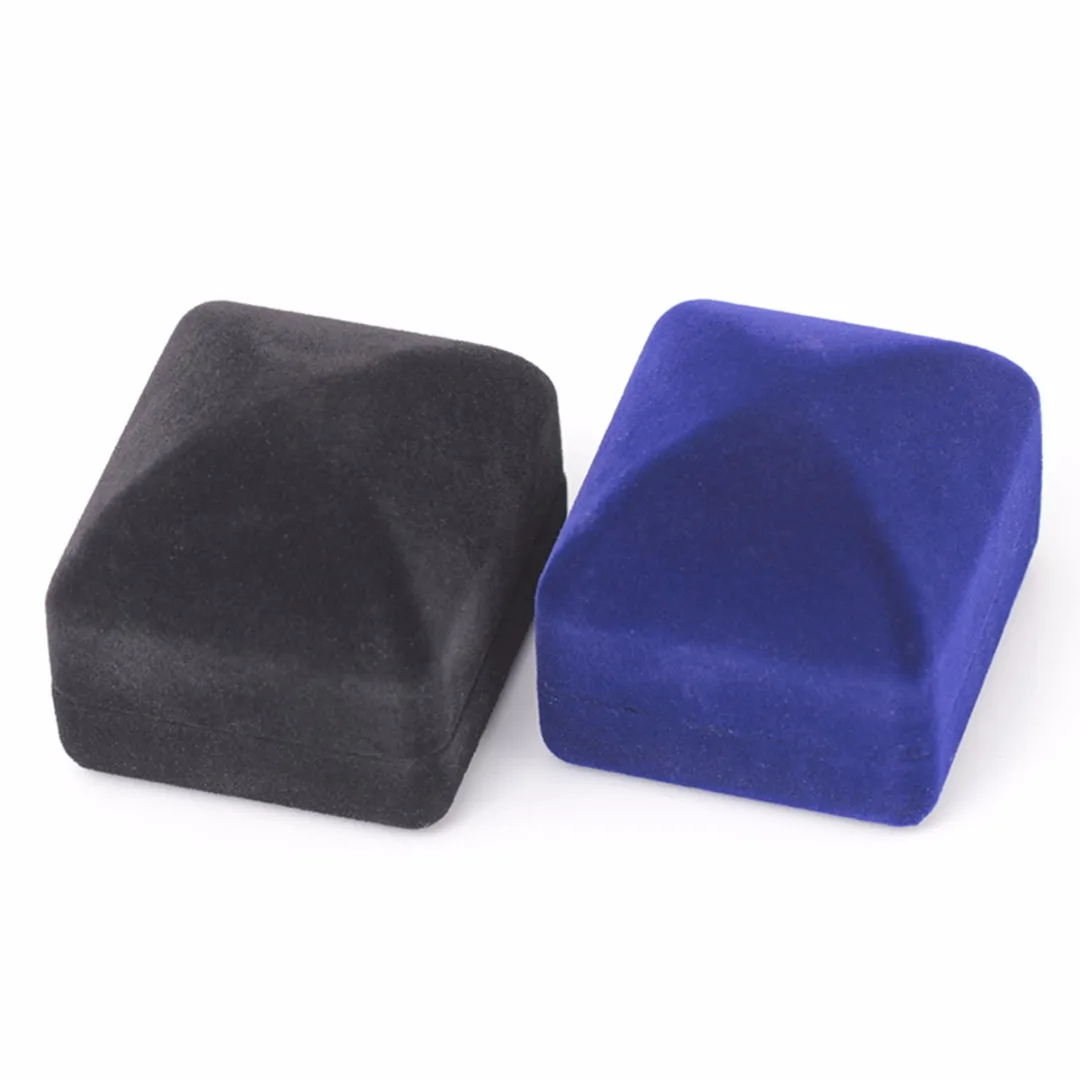 Classic Square Velvet Wedding Ring Earring Necklace Jewelry Storage Gift Box Organizer Display Case Gift Boxes Shellhard